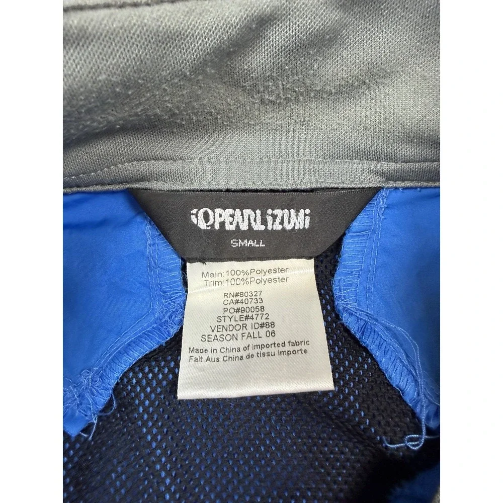 Pearl Izumi Cycling Full Zip‎ Lightweight Jacket Men's Small Blue Used - Picture 2 of 7